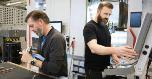 Apple engineers working in the research and development facility in Austin, Texas.